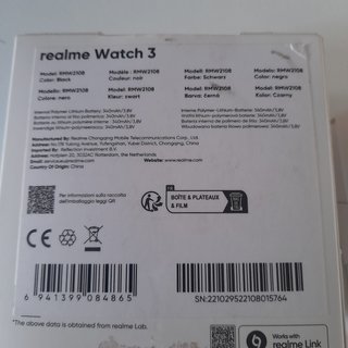 Smartwatch realme Watch 3 Negro