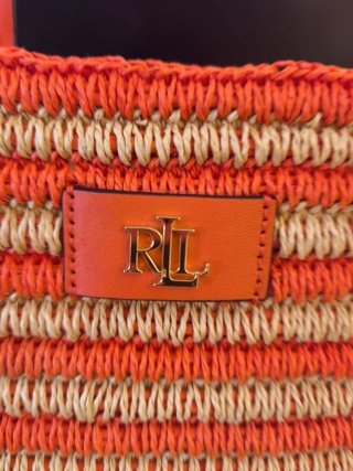 Bolso Raf Lauren Rayas Naranja Beige