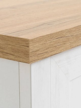 Mueble TV JYSK MARKSKEL 160 cm blanco y roble