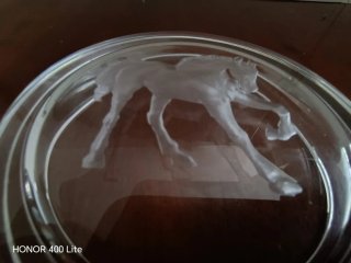 Cenicero/Plato Decorativo Caballo Cristal
