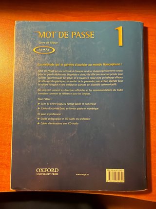 Mot de passe 1 bachillerato