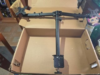 Soporte doble monitor rígido