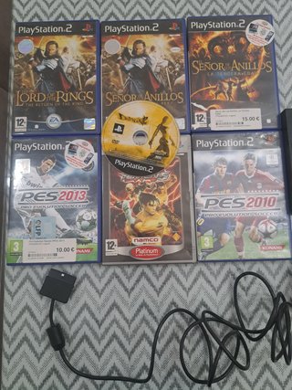 Playstation 2 Slim Negra + 7 Juegos