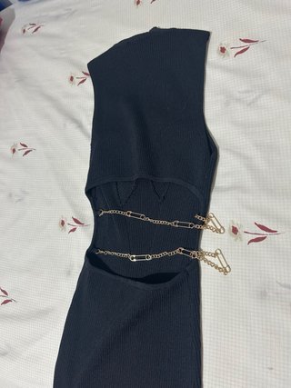 Vestido Negro Bershka