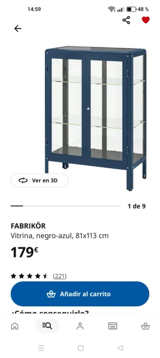 Vitrina FABRIKÖR Ikea Azul