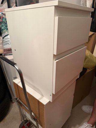CONJUNTO 2 MESITA DE NOCHE IKEA BLANCAS