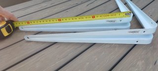 Escuadras blancas para estanterías 32x30x5