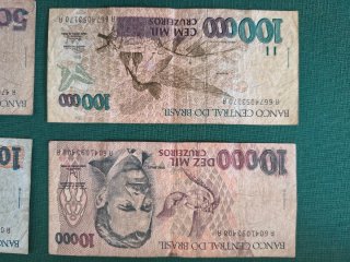 Lote Billetes Brasil Cruzeiros