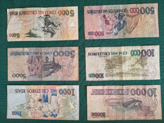 Lote Billetes Brasil Cruzeiros