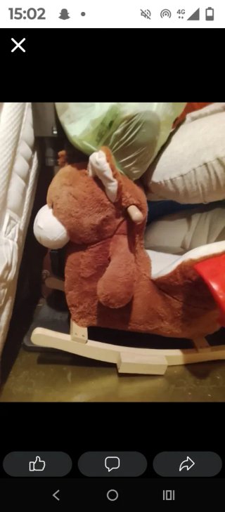 Cavallo a dondolo marrone