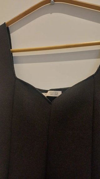 Top Zara Negro Escote Corazón