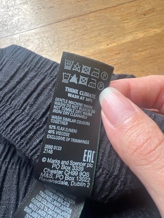 Pantalones de lino negros
