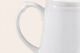 Caffettiera Moka Porcellana e Inox Anni '60