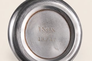 Caffettiera Moka Porcellana e Inox Anni '60