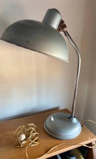 Candeeiro Industrial Vintage Cinza Metal