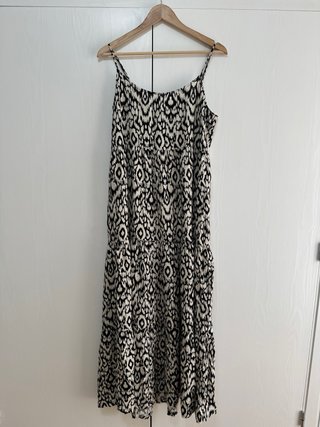 Vestido largo tirantes estampado
