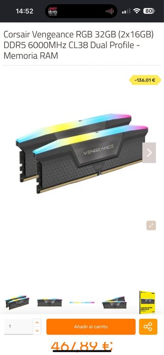Corsair Vengeance RGB DDR5 32GB