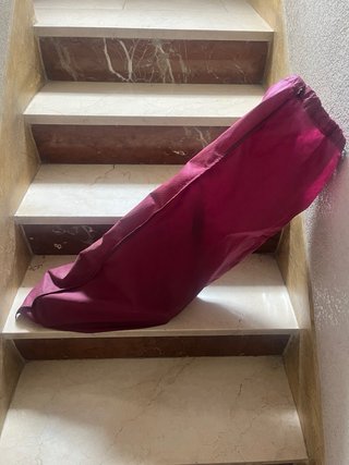 Jamonero de madera con funda