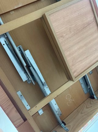 Mesa extensible madera y cristal