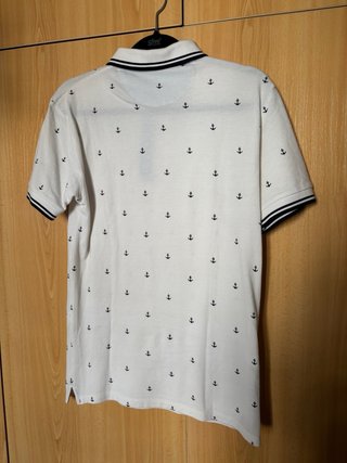 Polo Zara Man Blanco Anclas