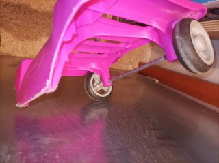 Carrito de transporte rosa y gris