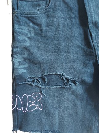 Bershka Pantalones Cortos Vaqueros Negros