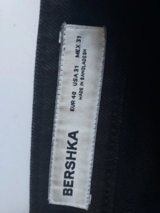 Bershka Pantalones Cortos Vaqueros Negros