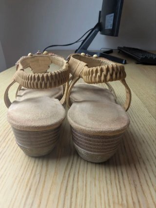 Sandalias Boho Beige y Multicolor