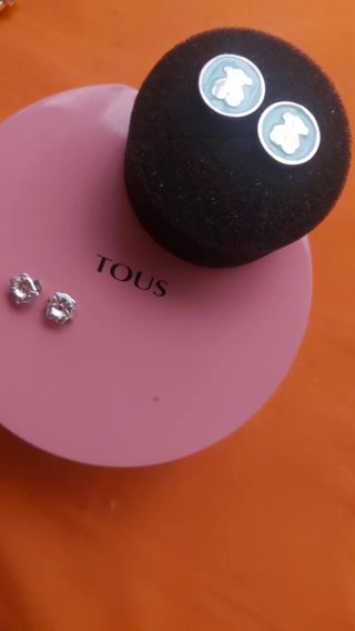 Pendientes Tous Oso Azul Plata