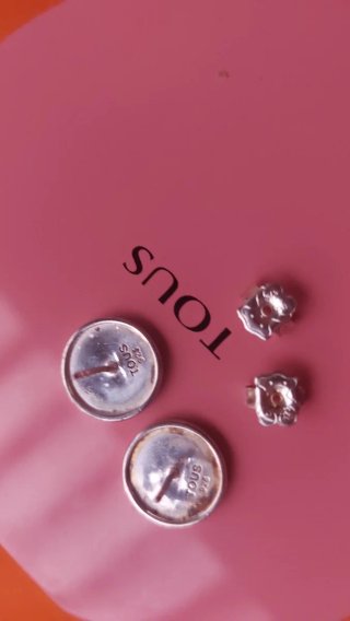 Pendientes Tous Oso Azul Plata