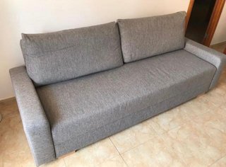 Sofá Cama Gris Tela
