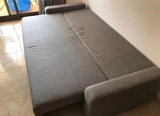 Sofá Cama Gris Tela