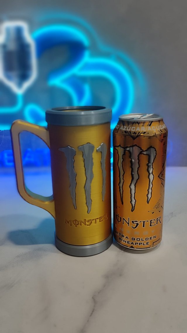 Copo Monster Energy Dourado Personalizado