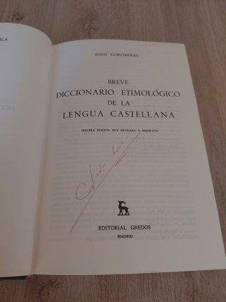 Breve diccionario etimológico de la lengua