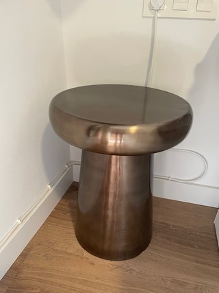 Mesa auxiliar dorada caqui, 2 unidades