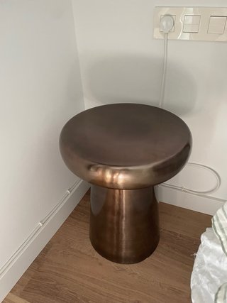 Mesa auxiliar dorada caqui, 2 unidades
