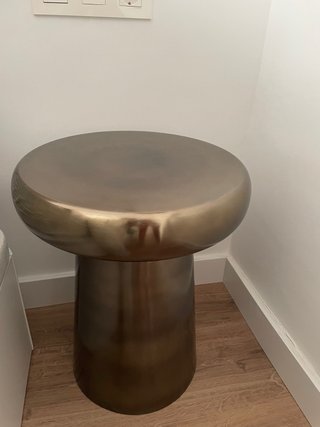 Mesa auxiliar dorada caqui, 2 unidades