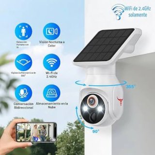 Cámara Vigilancia Solar Wifi 2.4GHz