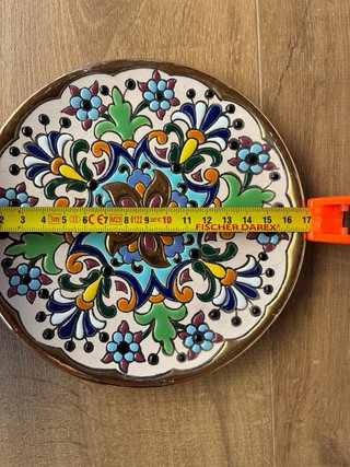Plato decorativo pintado a mano 17cm