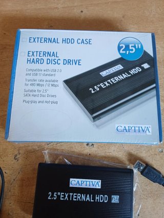 5 x Box Hard Disk Esterno 2.5 Captiva Nuovo
