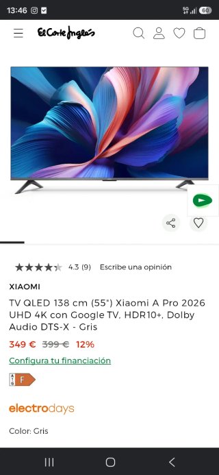 Xiaomi TV A Pro 55 QLED 4K