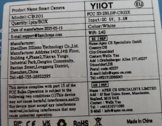 Cámara Inteligente CD201 Wifi 2.4 GHz