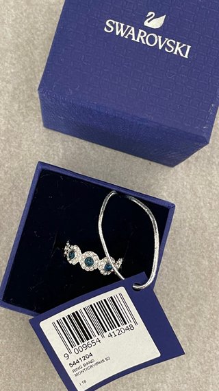 Anillo Swarovski Angelic Azul Talla 52