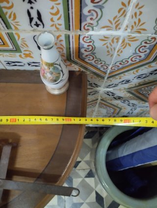 Mesa consola vintage madera y metal