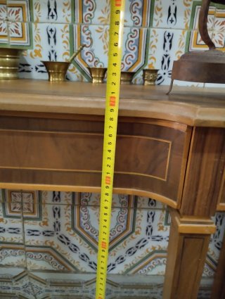 Mesa consola vintage madera y metal