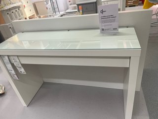 Tocador escritorio cristal blanco. NUEVO, sin usar