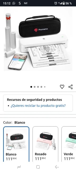 Mini impresora térmica portátil Phomemo