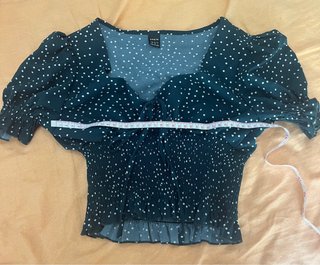Blusa SHEIN lunares verde talla M