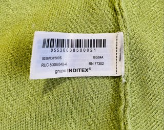 Top Zara verde botones joya