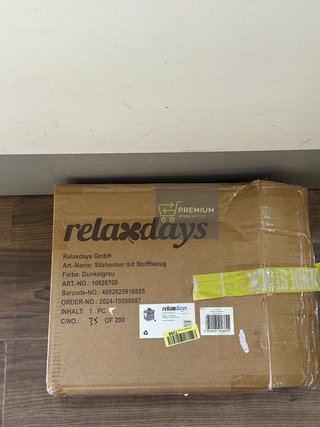 Relaxdays Puff Almacenaje, Taburete Plegable Cuadrado